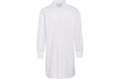 China Two Sides Insert Pocket Dustcoat White Rib Knit Cuff Work Clothes supplier