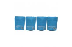 China LDPE Mylar ziplockk Stand Up Bags Blue Resealable Zipper Bags 5 Inch Height supplier