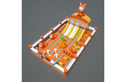 China Inflatable Rabit Castle With Obstacles Park (Orange & White ） supplier