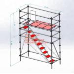 Customized Mobile Steel Scaffold Aluminium Access Tower diagonal pipe for sale