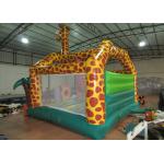 Amusement Park Custom Made Inflatables Giraffe Bounce Combo Enviroment - Friendly
