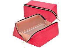 China Large Smooth Toiletry Makeup Bag Waterproof Opens Flat For Easy Access supplier