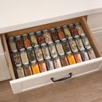 24 Pcs 4oz Glass Square Spice Jars Containers With Spice Labels