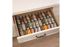 China 24 Pcs 4oz Glass Square Spice Jars Containers With Spice Labels supplier