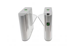 China CE Certificated RFID Card Reader Bidirectional Flap Barrier Gate For Fitness Center supplier