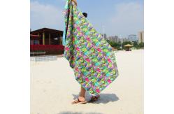 China Screen Print Logo Microfiber Beach Towel With Custom Pattern supplier