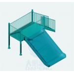 1.5m High FRP Swimming Pool Water Slide Family Blue Water Slide Anti Rust for sale