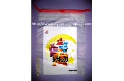 China Promotional Candy / Cookies / Chocolate Drawstring Plastic Bags With Cartoon Printing supplier