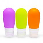 Colorful Leak Proof 60ml Silicone Travel Bottles Sets for sale