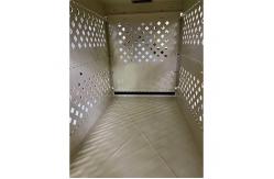 China Collapsible XL Dog Kennel Crate Khaki Tan Colour Foldable Escape Proof 40 Inch supplier