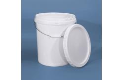 China Personalized Thickened PP White Plastic Pail Bucket Storage Container With Screw Cap supplier