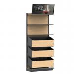 Red Wine Bottle Wooden Display Stands 2000mm Wooden Wine Shelf For Liquor for sale