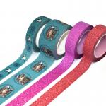 Custom Lovely Kawaii Washi Paper Tape Printed Glitter Washi Tape
