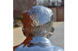 China Outside Stainless Steel Sculpture Casting Mirrored Figure And Globe supplier