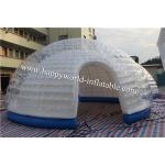 inflatable bubble dome tent , half clear igloo tent , nflatable air tent camping for sale