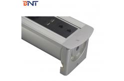 China Customized modules desk power connector aluminum alloy panel hidden desktop socket supplier