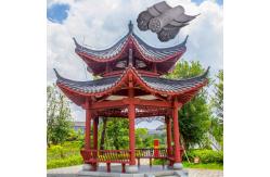 China Unglazed Gazebo Chinese Clay Roof Tiles Matt Gazebo Bent Handmade Craft supplier