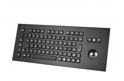 China Panel Mount 69 Keys Trackball Black Metal Keyboard with Linux , Unix , Mac OSX supplier