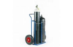 China Metal Fab Oxygen Acetylene Cart 2 Wheel Propane Tank Dolly supplier