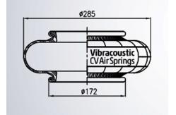 China Natural Rubber GUOMAT 230116-1 Single Convoluted Air Spring V1B20 Vibracoustic supplier