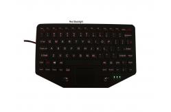 China Ruggedized Industrial Keyboard With Touchpad Backlight Panel Mount supplier