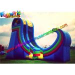 Durable Giant Commercial Inflatable Slide Plato 0.55 PVC With Air Blower for sale