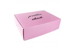 China Flat Cardboard Custom Mailer Boxes Printed Pink supplier