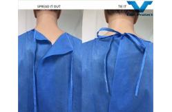 China Quick Moisture Transmission CE Hydroponic Medical Protective Disposable SMS Isolation Gown supplier