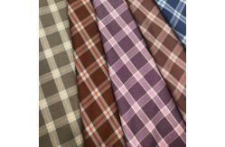China Stretch Polyester Rayon Yarn Dyed Gingham TR Check Fabrics Twill Plaid supplier