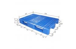 China Dark Blue HDPE Reversible Plastic Pallets 1200 X 800 Grid Surface supplier