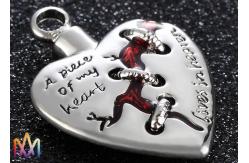 China 23.5g Heart Memorial Charms For Ashes supplier