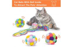 China Interactive Cat Toy Balls With Bell And Cat Fuzzy Chew Balls supplier