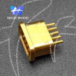 J30J SERIES glass sintered gas sealed rectangular electrical connector, J30JM1-9ZKS19