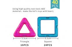 China Desktop ABS Plastic Magnetic Activity Set 40pcs for Toddlers Tabletop Building Toys supplier