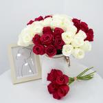Simulated 7-head Rose Wholesale Imperial Concubine Rose Handheld Rose Bundle Home Furnishings Hotel Wedding Hall Decoration for sale