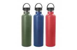 China 18oz 21oz 24oz Vacuum Insulated Bottle , Narrow Mouth Flask Embossing Logo supplier