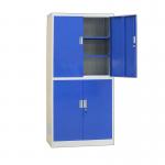 Modern Stainless Steel Bookcase Office Furniture With Vertical 2 Doors for sale