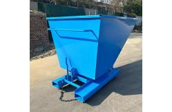 China Metal Self Dumping Hopper Tipping Bins 2 Yard Standard 6000 Lb Capacity supplier