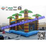 Trees Themed Inflatable Bouncy Castle With Slide / Monkey Moonwalk Moon Bounce Rental
