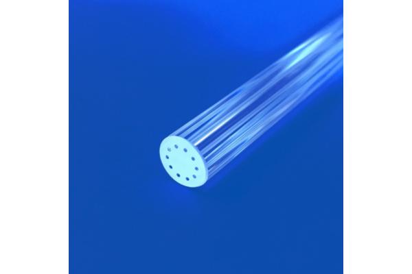 Customization Fused Silica Tube Od 8mm Id 0.8mm Ten Hole