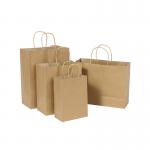 Customized Size Printing Logo Kraft Paper Packaging Bag Biodegradable Recycled for sale