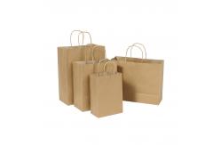 China Customized Size Printing Logo Kraft Paper Packaging Bag Biodegradable Recycled supplier