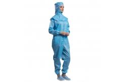 China Breathable Anti Static Garments ESD Dustproof Unisex Jumpsuit With Zipper supplier