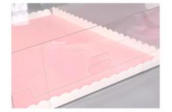China White Pink Paperboard Insert Clear PET Transparent Packaging Box supplier