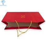 Red Gift Bags With Handles 18×13×7cm Recycled Paper Merchandise Bags for sale