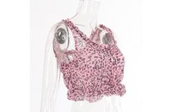 China OEM European And American Women'S Clothing Polyester Square Neck Folds Slim Vest supplier