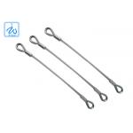 Double End Extension Spring Safety Cable , Plastic Coated Stainless Steel Rope Loop for sale