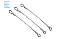 China Double End Extension Spring Safety Cable , Plastic Coated Stainless Steel Rope Loop supplier