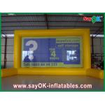 Air Screen Outdoor Yellow Inflatable Movie Screen Advertising Billboard With Durable PVC Tarpaulin for sale