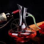 Classical Design Round Wine Decanter , Hand Blown Lead Free Glass Decanter